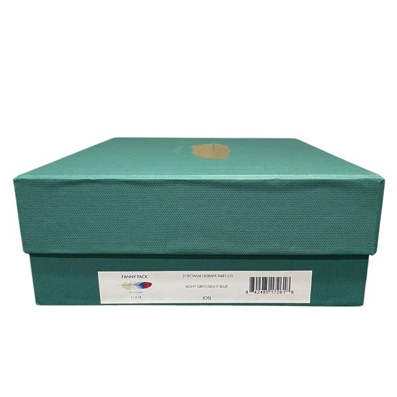 NWT Buscemi Trio Fanny Pack, Grey Leather, Sky/Navy Suede, Silver Tone Hardware - Picture 4 of 14